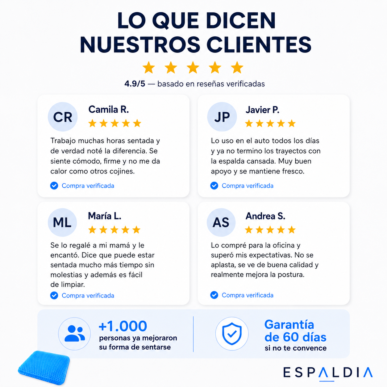Cojín de Gel Espaldia